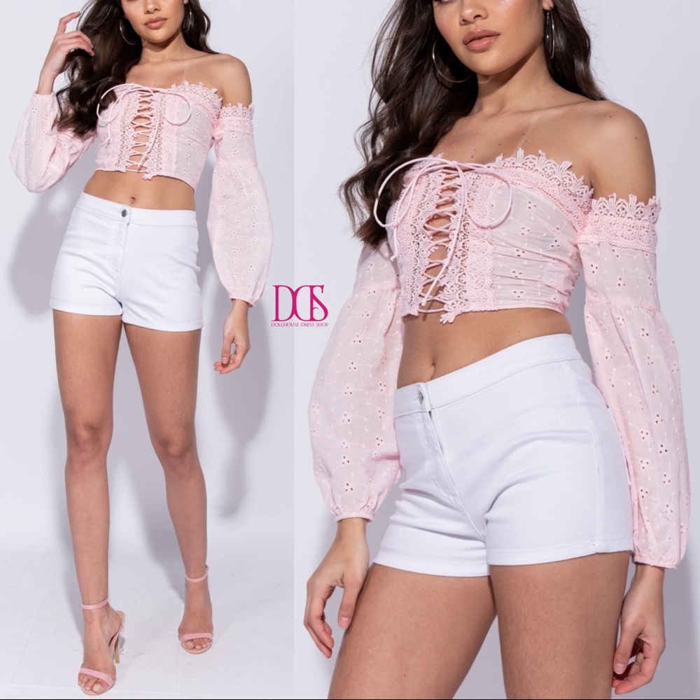 Just In! Temptress -  Off Shoulder Corset Crop Top - Picture 2 of 7